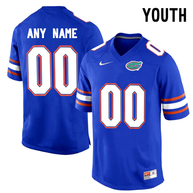 Youth Florida Gators Customized College Football Jersey  Blue->->Custom Jersey
